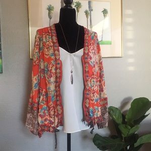 Free People Zip-up Kimono